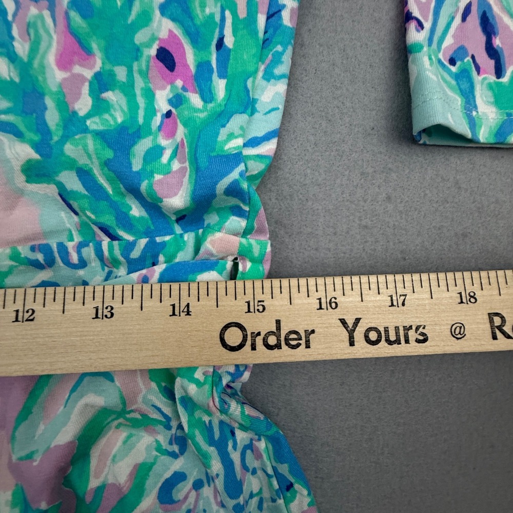 Lilly Pulitzer Karlie Wrap Romper Women Medium Amethyst Tint Crayesa Floral Wrap - Picture 14 of 16